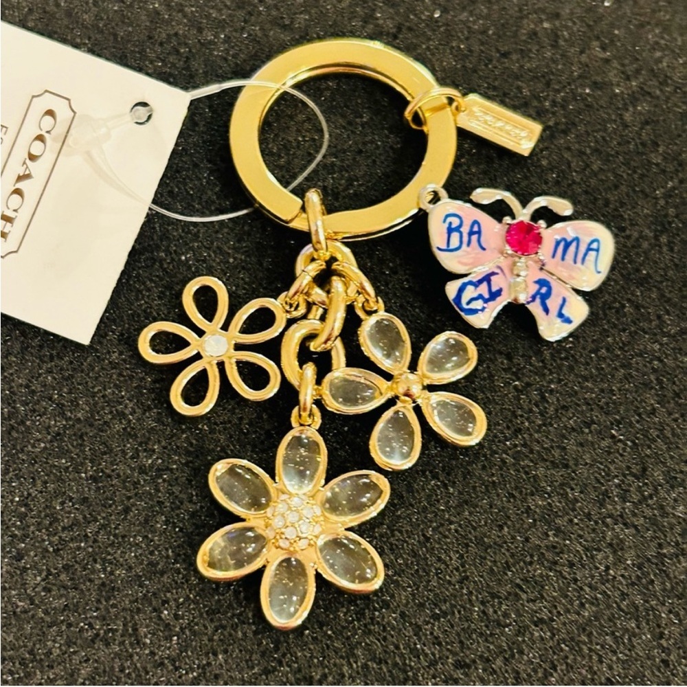 π°SOLDπ°RARE Coach Flower Keychain/ Bag Charm - Picture 12 of 14